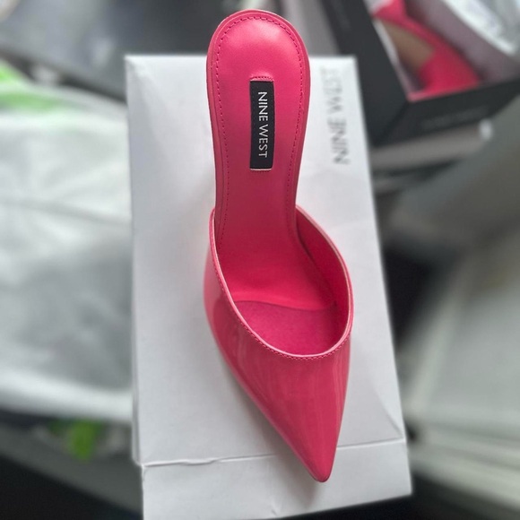 Nine West Women's Pink Mules - Picture 2 of 5
